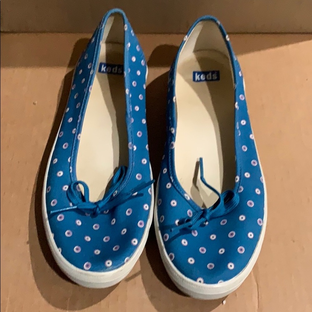 Keds Blue Floral Ballet Flats - Size 7